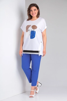 Костюм брючный 4051 электрик Shetti