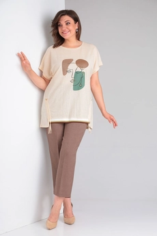 Костюм брючный 4051 кэмел Shetti