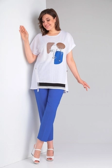 Костюм брючный 4051 электрик Shetti