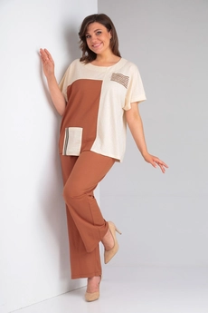 Костюм брючный 4052 кэмел Shetti