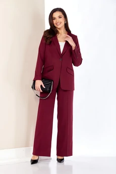 Костюм брючный 4075 винный Shetti