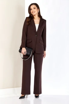 Костюм брючный 4075 горький шоколад Shetti