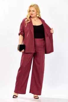 Костюм брючный 4081 винный Shetti