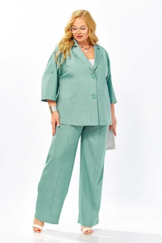 Костюм брючный 4081 мятно-бирюзовый Shetti