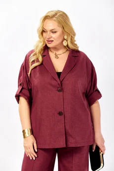 Костюм брючный 4081 винный Shetti