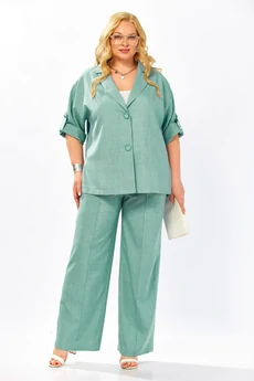Костюм брючный 4081 мятно-бирюзовый Shetti