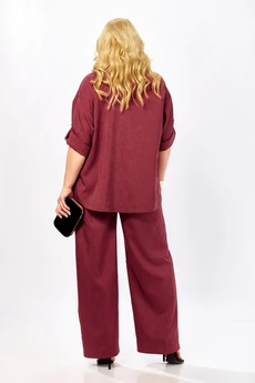 Костюм брючный 4081 винный Shetti