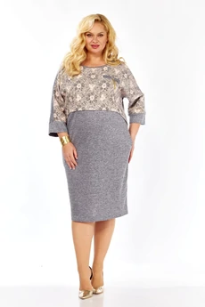 Платье 215 светло-серый СиБон