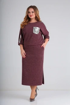 Платье 216 бордо СиБон