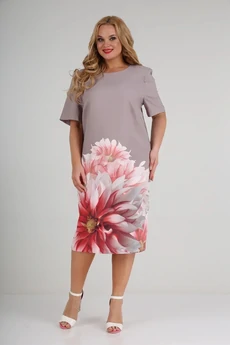 Платье 986 розовые цветы СиБон