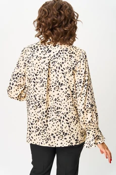Блузка 558 молочный леопард Slavia-elit