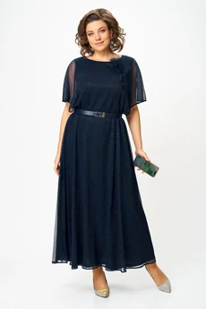 Платье 561 синий Slavia-elit