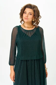 Платье 562 зеленый Slavia-elit