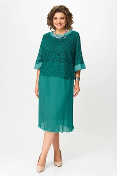 Костюм с юбкой 951-135 бирюзовый SolomeyaLux