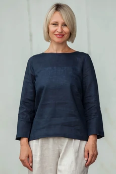 Блузка 21-25-1 синий Super Flax