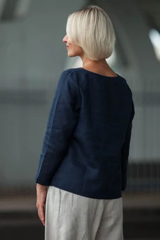 Блузка 21-25-1 синий Super Flax