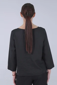 Блузка 22-25-2 черный Super Flax