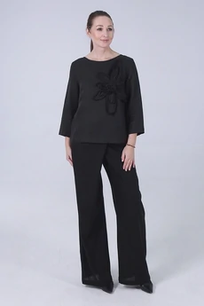 Блузка 22-25-2 черный Super Flax