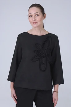 Блузка 22-25-2 черный Super Flax