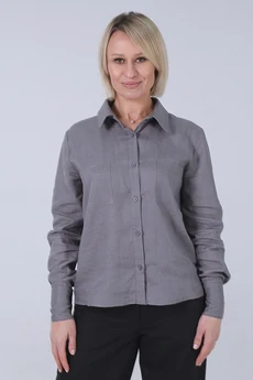 Рубашка 31-25-2 серый Super Flax