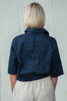 Рубашка 31-25-2 темно-синий Super Flax