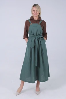 Сарафан 81-25-1 зеленый Super Flax