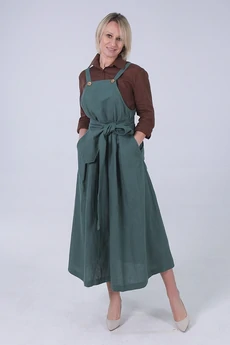 Сарафан 81-25-1 зеленый Super Flax