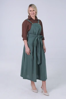 Сарафан 81-25-1 зеленый Super Flax