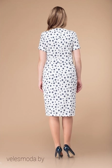 Платье 1205 белый+синий горох Svetlana Style