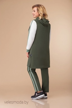 Спортивный костюм 1295 олива+белый Svetlana Style