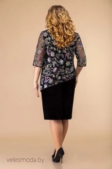 Костюм с платьем 1323 черный-1 Svetlana Style