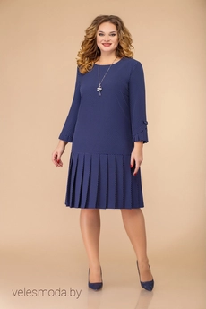 Платье 1429 синий+белый горох Svetlana Style