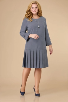Платье 1429 синий + узор Svetlana Style