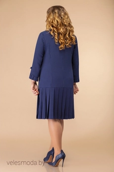 Платье 1429 синий+белый горох Svetlana Style