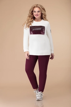 *Костюм брючный 1492 бордовый Svetlana Style