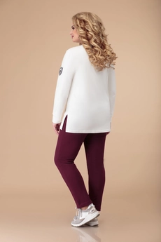 *Костюм брючный 1492 бордовый Svetlana Style