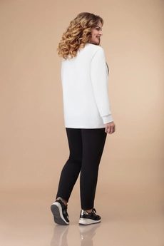 Костюм брючный 1492 черный + белый Svetlana Style