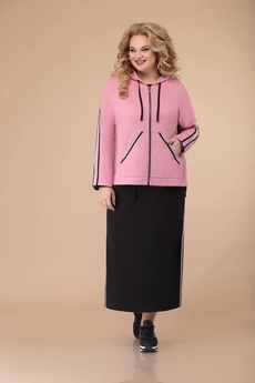 Костюм с платьем 1501 черный+розовый Svetlana Style