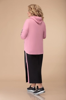 Костюм с платьем 1501 черный+розовый Svetlana Style