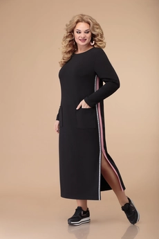 Костюм с платьем 1501 черный+розовый Svetlana Style