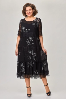 Костюм с платьем 1505 черный Svetlana Style