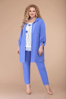 Костюм брючный 1527 голубой Svetlana Style