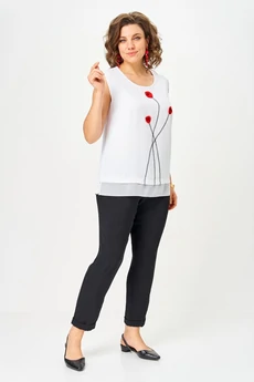 Костюм брючный 1527 черный Svetlana Style