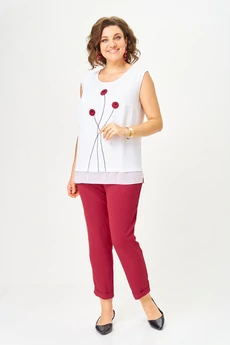 Костюм брючный 1527 марсала Svetlana Style