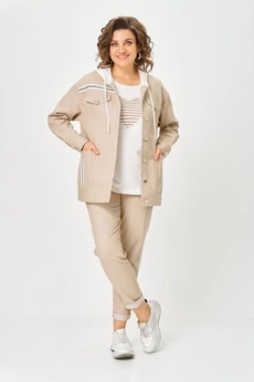 Костюм брючный 1569 бежевый Svetlana Style