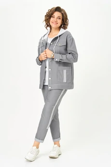Костюм брючный 1569 серый Svetlana Style