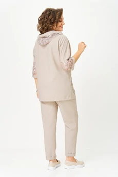 Костюм брючный 1577 бежевый Svetlana Style