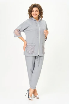 Костюм брючный 1577 светло-серый Svetlana Style