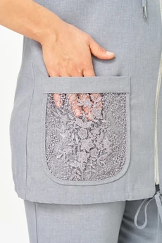 Костюм брючный 1577 светло-серый Svetlana Style