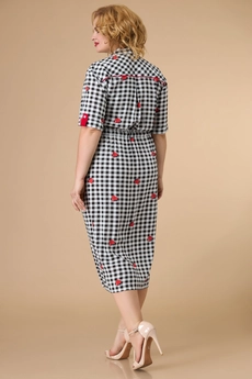 Платье 1592 черный + красный Svetlana Style